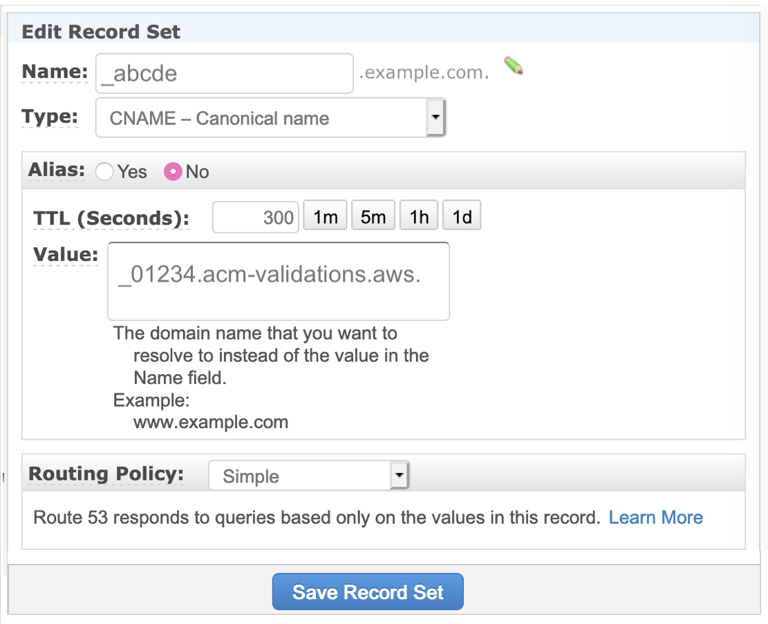 aws dns aレコード コレクション